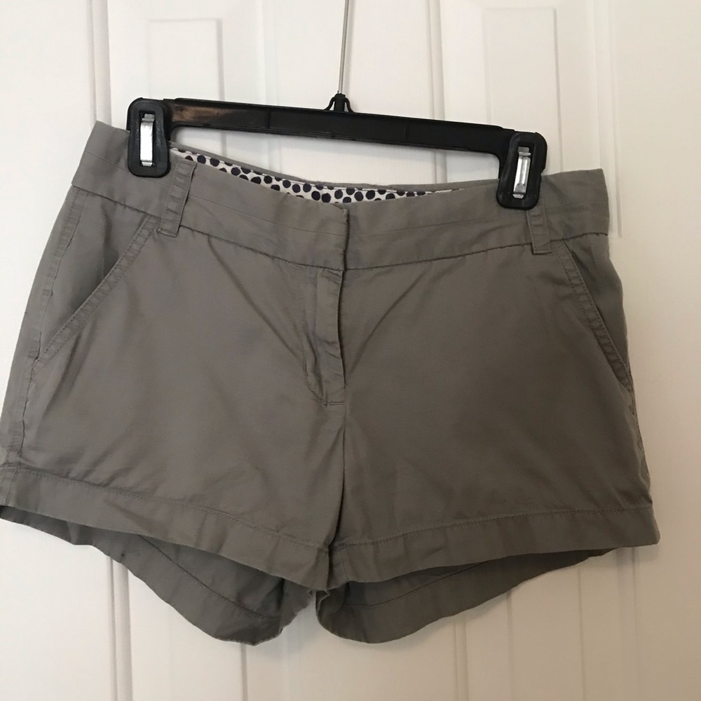 JCrew Size 2 Grey Chino Shorts